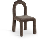 Color_Brown -- Amari Brown Chenille Fabric Upholstered Dining Chair IMAGE 1