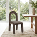  Color_Brown -- Amari Brown Chenille Fabric Upholstered Dining Chair IMAGE 2