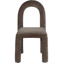  Color_Brown -- Amari Brown Chenille Fabric Upholstered Dining Chair IMAGE 3