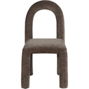 Meridian Amari Brown Chenille Fabric Dining Chair IMAGE 3