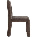  Color_Brown -- Amari Brown Chenille Fabric Upholstered Dining Chair IMAGE 4