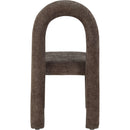  Color_Brown -- Amari Brown Chenille Fabric Upholstered Dining Chair IMAGE 5