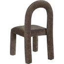  Color_Brown -- Amari Brown Chenille Fabric Upholstered Dining Chair IMAGE 6