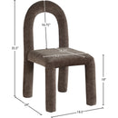  Color_Brown -- Amari Brown Chenille Fabric Upholstered Dining Chair IMAGE 8