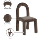  Color_Brown -- Amari Brown Chenille Fabric Upholstered Dining Chair IMAGE 9