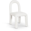  Color_Cream -- Amari Cream Chenille Fabric Upholstered Dining Chair IMAGE 1
