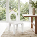 Color_Cream -- Amari Cream Chenille Fabric Upholstered Dining Chair IMAGE 2