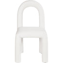  Color_Cream -- Amari Cream Chenille Fabric Upholstered Dining Chair IMAGE 3