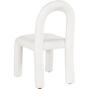 Meridian Amari Cream Chenille Fabric Dining Chair IMAGE 6