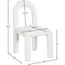  Color_Cream -- Amari Cream Chenille Fabric Upholstered Dining Chair IMAGE 8