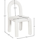 Meridian Amari Cream Chenille Fabric Dining Chair IMAGE 8