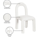  Color_Cream -- Amari Cream Chenille Fabric Upholstered Dining Chair IMAGE 9