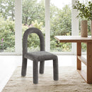  Color_Grey -- Amari Grey Chenille Fabric Upholstered Dining Chair IMAGE 2