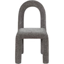  Color_Grey -- Amari Grey Chenille Fabric Upholstered Dining Chair IMAGE 3