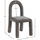  Color_Grey -- Amari Grey Chenille Fabric Upholstered Dining Chair IMAGE 8
