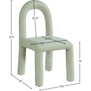  Color_Mint -- Amari Mint Chenille Fabric Upholstered Dining Chair IMAGE 8
