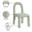  Color_Mint -- Amari Mint Chenille Fabric Upholstered Dining Chair IMAGE 9
