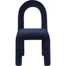  Color_Navy -- Amari Navy Chenille Fabric Upholstered Dining Chair IMAGE 3