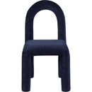 Meridian Amari Navy Chenille Fabric Dining Chair IMAGE 3