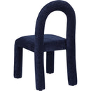 Meridian Amari Navy Chenille Fabric Dining Chair IMAGE 6