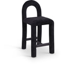  Color_Black -- Amari Black Chenille Fabric Upholstered Counter Stool IMAGE 1