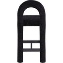  Color_Black -- Amari Black Chenille Fabric Upholstered Counter Stool IMAGE 5