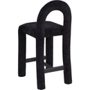  Color_Black -- Amari Black Chenille Fabric Upholstered Counter Stool IMAGE 6