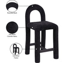  Color_Black -- Amari Black Chenille Fabric Upholstered Counter Stool IMAGE 9