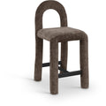  Color_Brown -- Amari Brown Chenille Fabric Upholstered Counter Stool IMAGE 1
