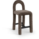  Color_Brown -- Amari Brown Chenille Fabric Upholstered Counter Stool IMAGE 1