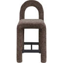  Color_Brown -- Amari Brown Chenille Fabric Upholstered Counter Stool IMAGE 3