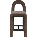 Meridian Amari Brown Chenille Fabric Stool IMAGE 3