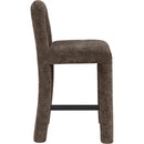  Color_Brown -- Amari Brown Chenille Fabric Upholstered Counter Stool IMAGE 4