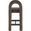  Color_Brown -- Amari Brown Chenille Fabric Upholstered Counter Stool IMAGE 5