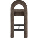 Meridian Amari Brown Chenille Fabric Stool IMAGE 5