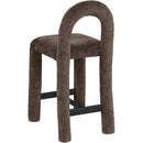  Color_Brown -- Amari Brown Chenille Fabric Upholstered Counter Stool IMAGE 6