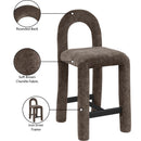  Color_Brown -- Amari Brown Chenille Fabric Upholstered Counter Stool IMAGE 9