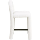 Color_Cream -- Amari Cream Chenille Fabric Upholstered Counter Stool IMAGE 4