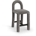  Color_Grey -- Amari Grey Chenille Fabric Upholstered Counter Stool IMAGE 1