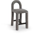  Color_Grey -- Amari Grey Chenille Fabric Upholstered Counter Stool IMAGE 1