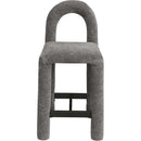  Color_Grey -- Amari Grey Chenille Fabric Upholstered Counter Stool IMAGE 3