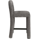  Color_Grey -- Amari Grey Chenille Fabric Upholstered Counter Stool IMAGE 4