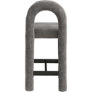  Color_Grey -- Amari Grey Chenille Fabric Upholstered Counter Stool IMAGE 5