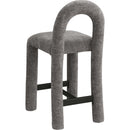 Color_Grey -- Amari Grey Chenille Fabric Upholstered Counter Stool IMAGE 6