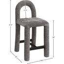  Color_Grey -- Amari Grey Chenille Fabric Upholstered Counter Stool IMAGE 8
