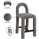  Color_Grey -- Amari Grey Chenille Fabric Upholstered Counter Stool IMAGE 9