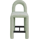  Color_Mint -- Amari Mint Chenille Fabric Upholstered Counter Stool IMAGE 3