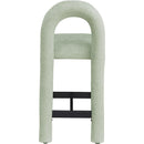 Meridian Amari Mint Chenille Fabric Stool IMAGE 5