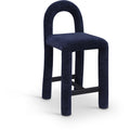  Color_Navy -- Amari Navy Chenille Fabric Upholstered Counter Stool IMAGE 1