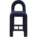  Color_Navy -- Amari Navy Chenille Fabric Upholstered Counter Stool IMAGE 3